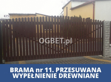 brama przesuwana drewniana